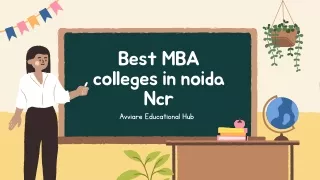 Best MBA colleges in noida Ncr