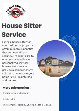 The Home Watch Dude: House Sitter Services