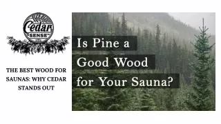 Cedar Wood Saunas The Pinnacle of Relaxation and Durability