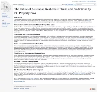 The Future of Australian Real-estate Traits and Predictions by BC Property Pros