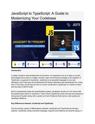 JavaScript to TypeScript_ A Guide to Modernizing Your Codebase