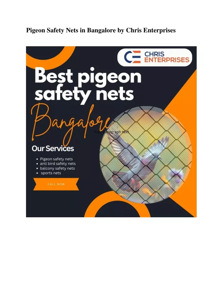 pigeon safety nets in bangalore by chris