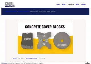 Concrete Cover Blocks | Goyal Cement Blocking