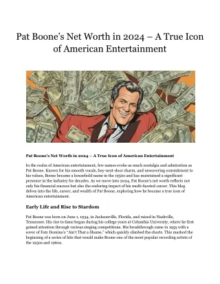 Pat Boone’s Net Worth in 2024 – A True Icon of American Entertainment (1)