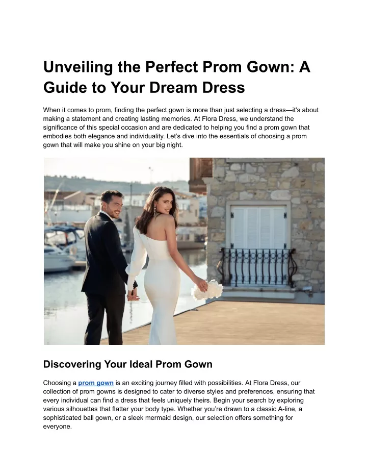 unveiling the perfect prom gown a guide to your