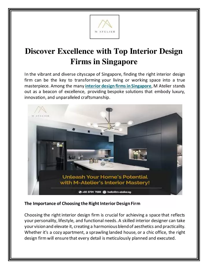 discover excellence with top interior design