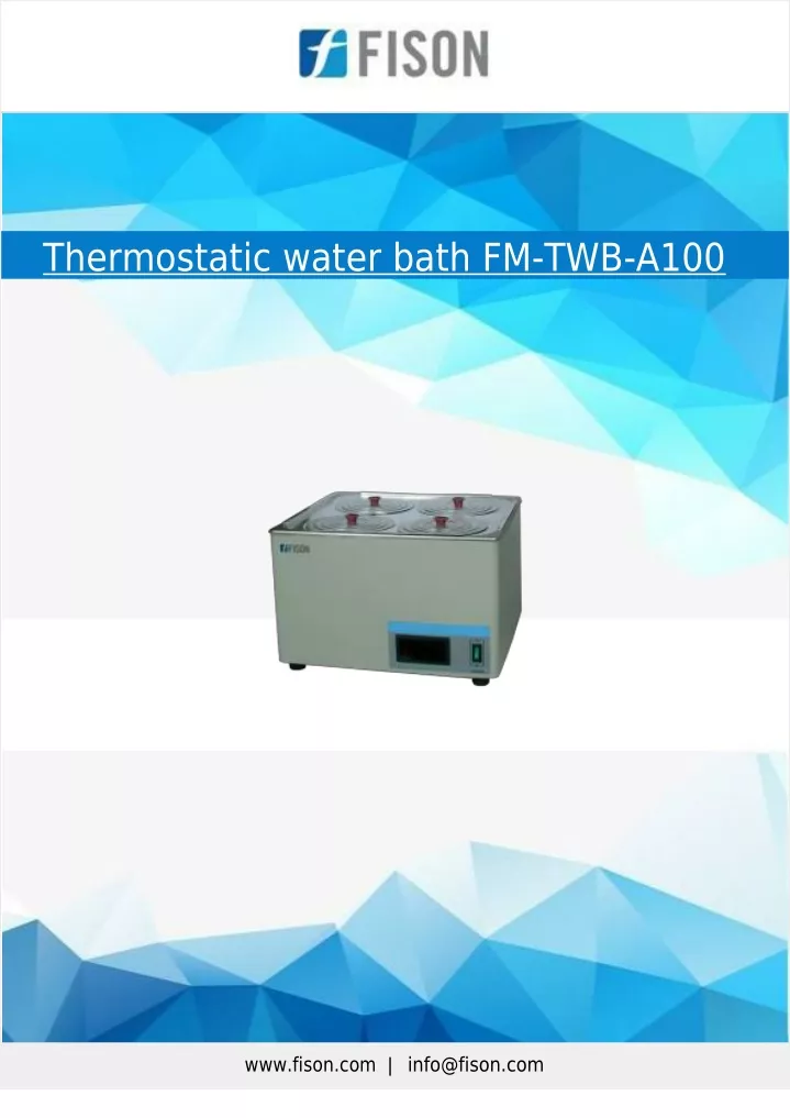 thermostatic water bath fm twb a100 www fison