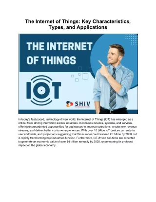 A Detailed Guide of IoT to Types, Features, and Uses