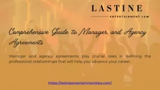 Comprehensive Guide to Manager and Agency Agreements