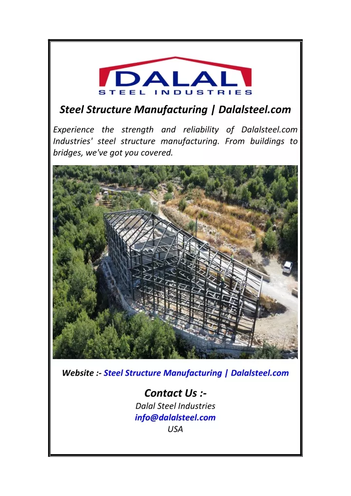 steel structure manufacturing dalalsteel com