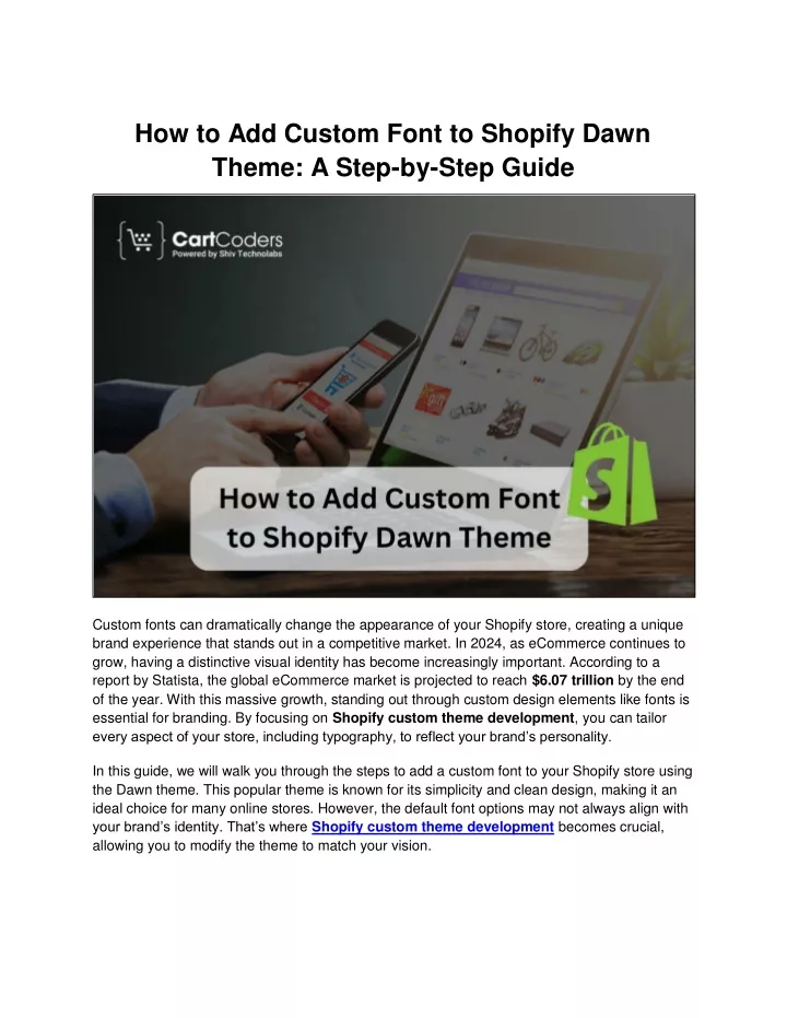 how to add custom font to shopify dawn theme