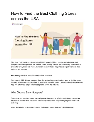 How to Find the Best Clothing Stores across the USA