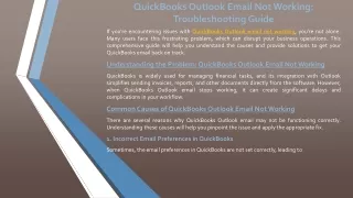 quickbooks outlook email not working troubleshooting guide