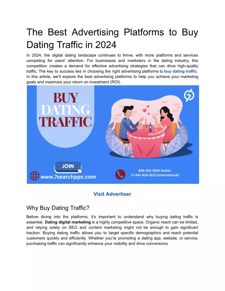 the best advertising platforms to buy dating