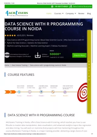 Data Science r training in Noida