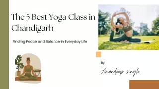 the 5 best yoga class in chandigarh