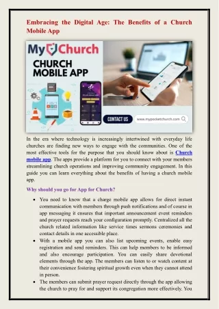 Church mobile app