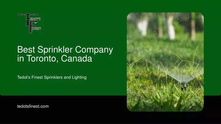 best sprinkler company in toronto canada