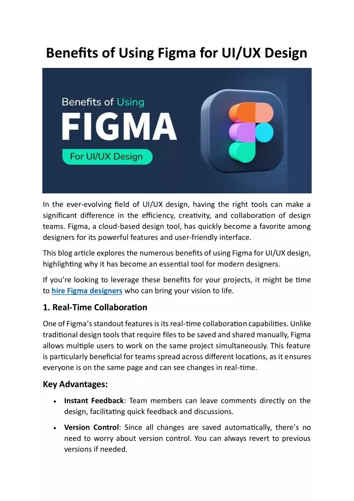 benefits of using figma for ui ux design