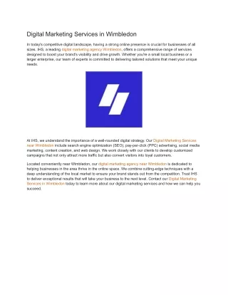 digital marketing services in wimbledon