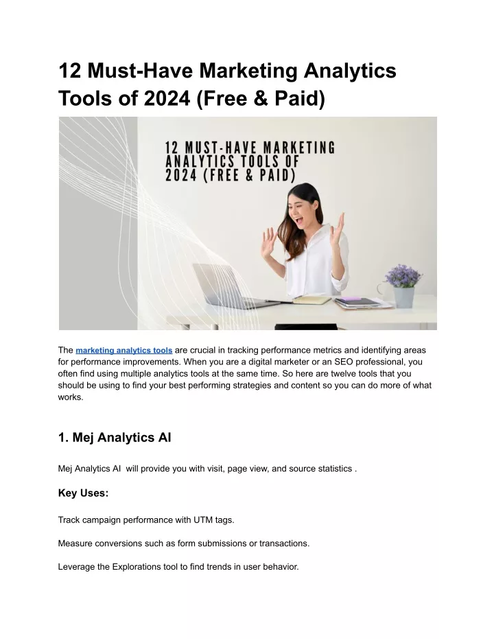 12 must have marketing analytics tools of 2024