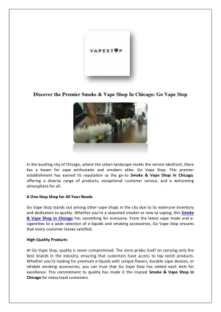 discover the premier smoke vape shop in chicago