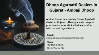 Dhoop Agarbatti Dealers In Gujarat - Ambaji Dhoop