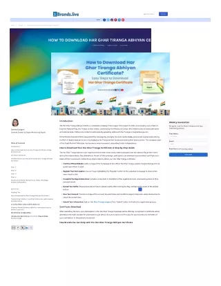 How to Download Your Har Ghar Tiranga Certificate - A Complete Guide