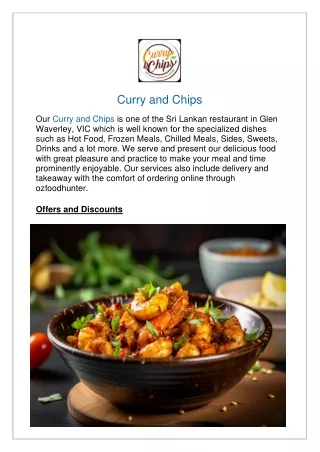 Extra 15% off at Curry and Chips| Glen Waverley- Order Now!!