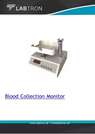 blood collection monitor
