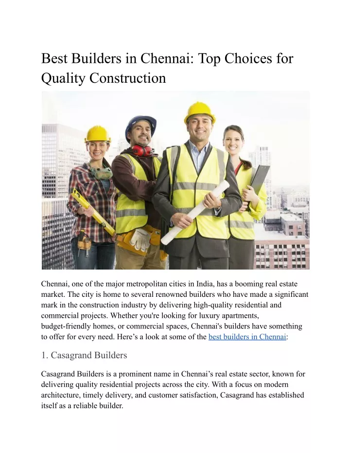 best builders in chennai top choices for quality