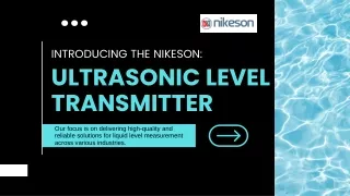 Nikeson Ultrasonic Level Transmitter: Innovative Technology for Accurate Measure