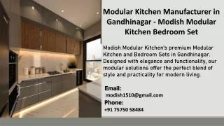 Modular Kitchen Manufacturer in Gandhinagar - Modish Modular Kitchen Bedroom Set