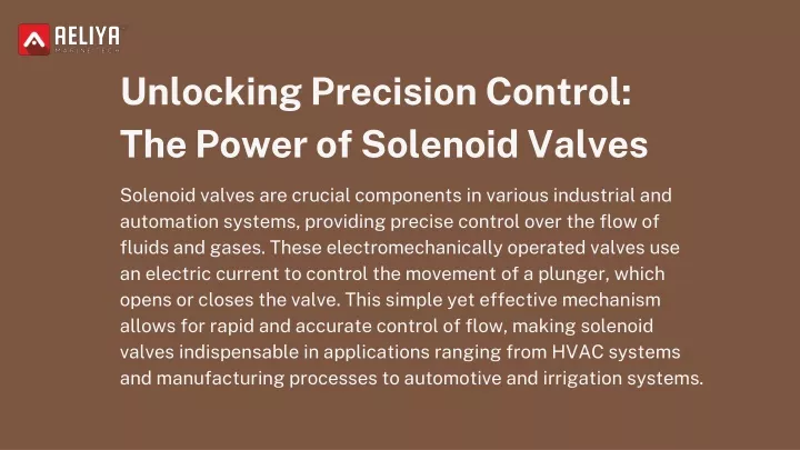 unlocking precision control the power of solenoid