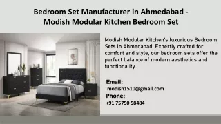 Bedroom Set Manufacturer in Ahmedabad - Modish Modular Kitchen Bedroom Set