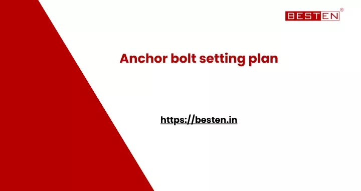 anchor bolt setting plan