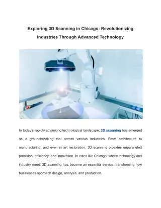 exploring 3d scanning in chicago revolutionizing