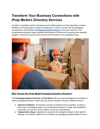 Transform Your Business Connections with iPulp Media's Directory Services