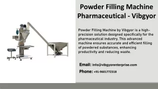 Powder Filling Machine Pharmaceutical - Vibgyor