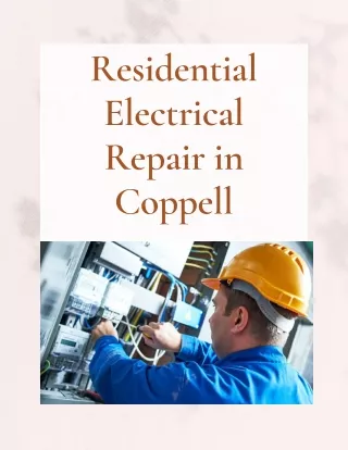 Residential Electrical Repair in Coppell