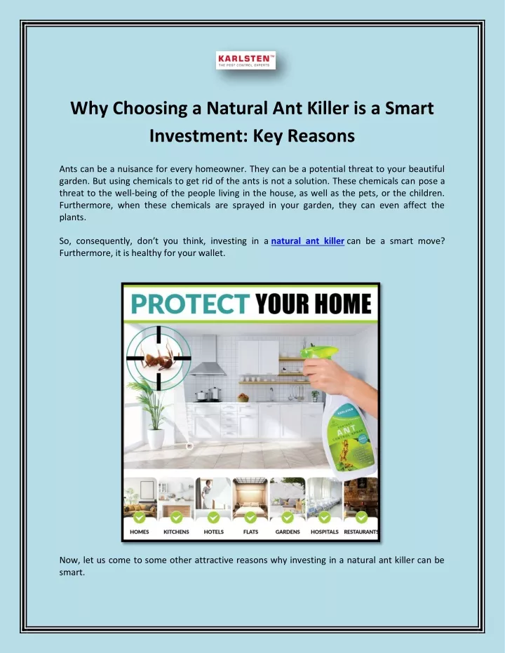 why choosing a natural ant killer is a smart