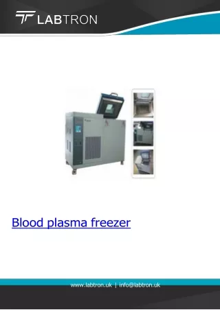 blood plasma freezer