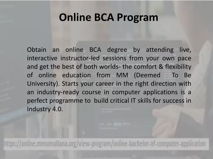 online bca program