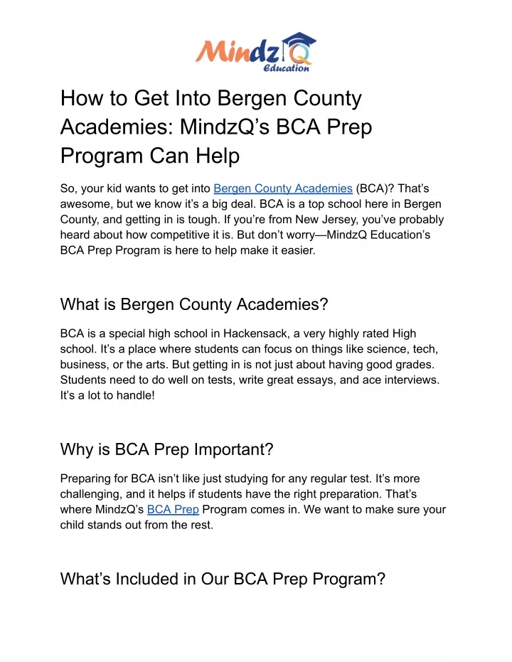 how to get into bergen county academies mindzq