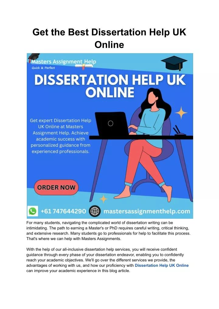 get the best dissertation help uk online