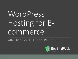 wordpress hosting for e commerce