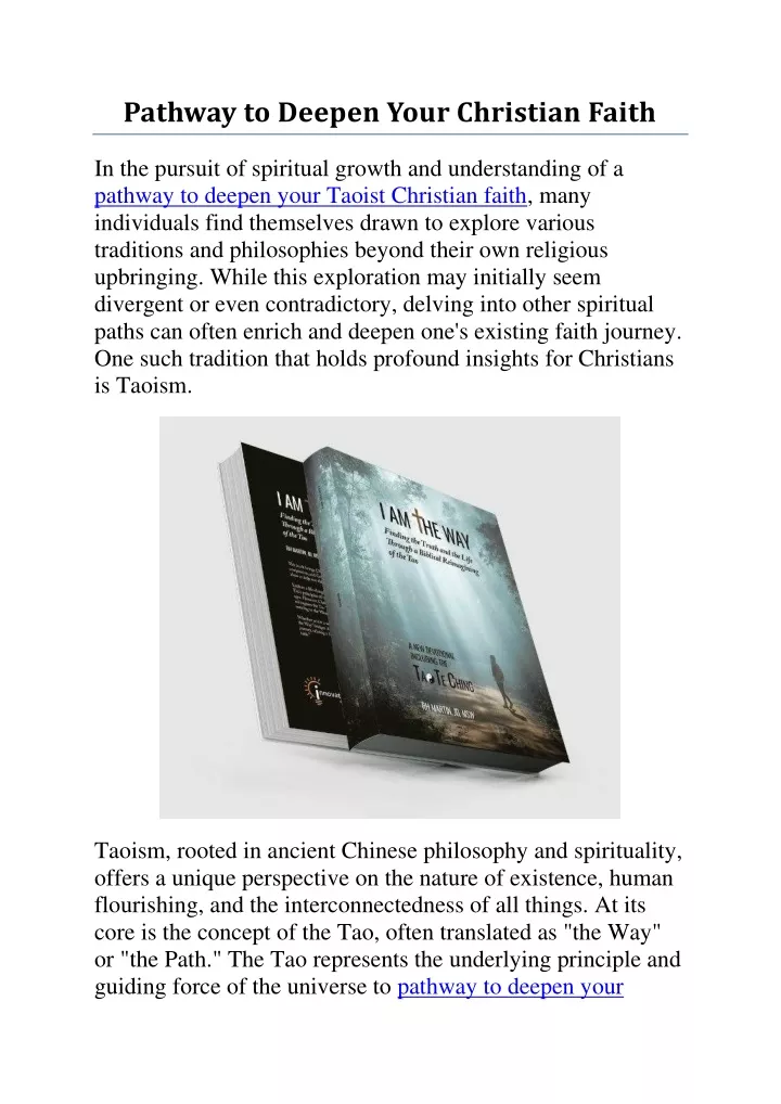 pathway to deepen your christian faith