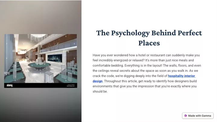 the psychology behind perfect places