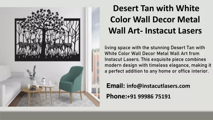 desert tan with white color wall decor metal wall