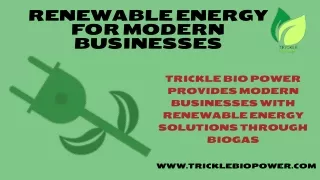 renewable energy for modern businesses